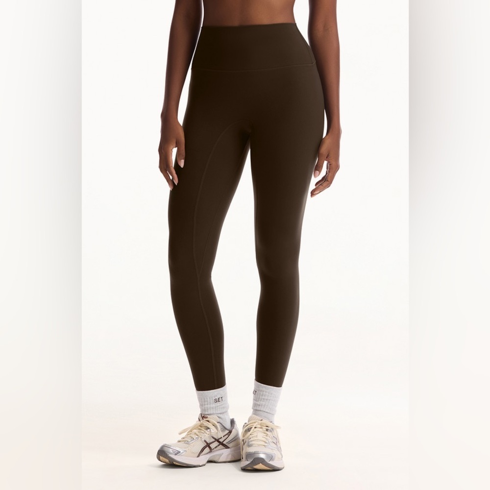 NWOT SET ACTIVE Cloud High-Rise brown Leggings size M